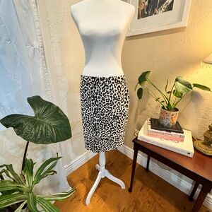 J Crew Animal print pencil skirt